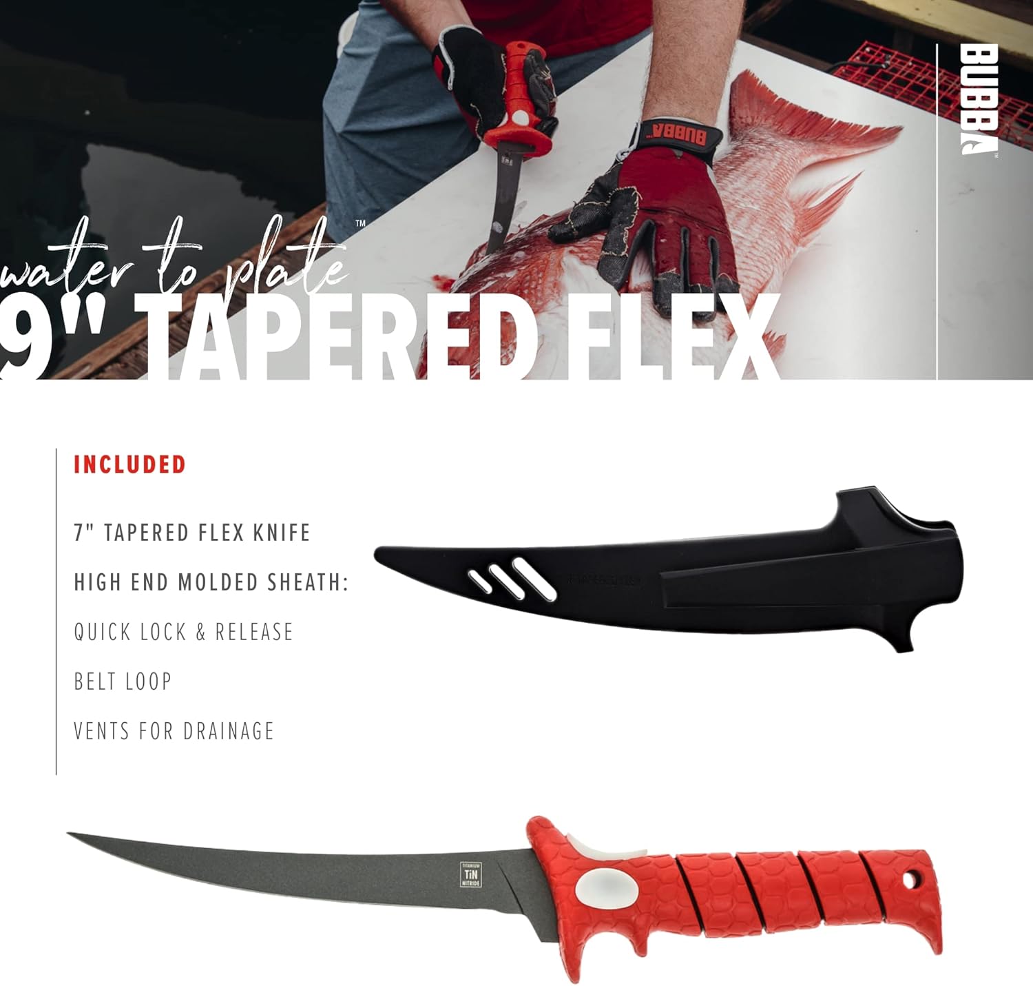 Bubba 9 Inch Tapered Flex Fillet Knife